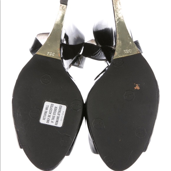 Valentino patent leather Slingback sandals - Picture 5 of 10